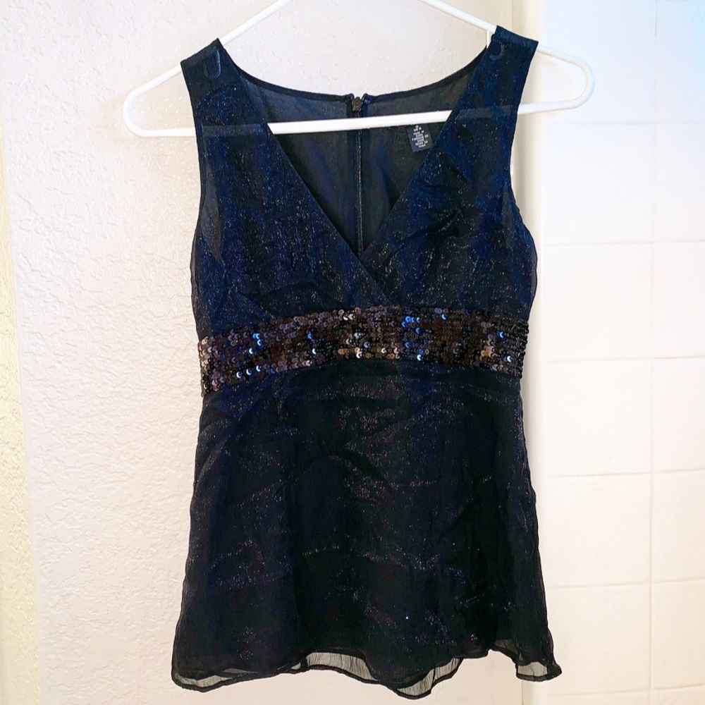 Sparkle sexy black party blouse